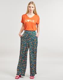 Only  Calças finas / Sarouels ONLALMA   Azul Disponível em tamanho para senhora. EU S,EU M,EU L,EU XL,EU XS.Mulher > Roupas > Calças