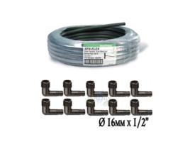 Tuberia RAIN BIRD SPX-Flex 30 mts 10 Codos 16mm x 1/2 RAIN BIRD