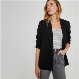 La Redoute Collections Blazer largo, em crepe