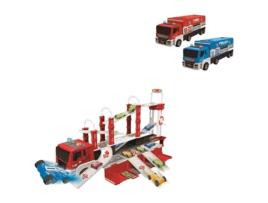 2 em 1 Caminhão e Pista Policial Ou Bombeiros MOTOR PLANET