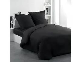 Capa de Edredão de Algodão Intimity 140X200 Carvão DOUCEUR D'INTERIEUR