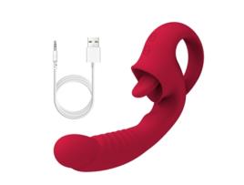 Vibrador de masturbação de 10 frequências para mulheres (vermelho) OEMG