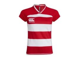 Camisola de Mulher para Rugby CANTERBURY Riscas Vapodri Evader Vermelho (2XL)