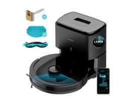 Robô Aspirador Conga 7490 Ultimate X-Treme com Tecnologia de Navegação Laser e Base de Autoesvaziamento Limpeza 4 em 1: Varre Aspira Lava O CECOTEC