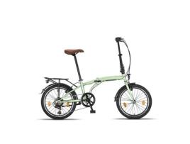 Bicicleta Dobrável PACTO Ten Verde 6 Marchas Shimano Freios de Aro