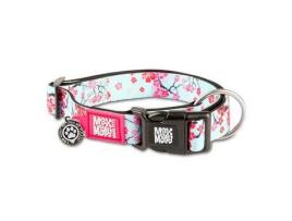 Max & Molly Coleira com Id Tag Cherry Bloom Tam. Xs