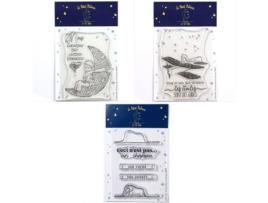 Carimbos LOVE IN THE MOON O Pequeno Princípe e a Lua + Seu Avião + Boa Elefante