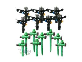 Aspersor de riego circular 1/2'' 7 a 13 m porta aspersor (Pack 15) SUINGA