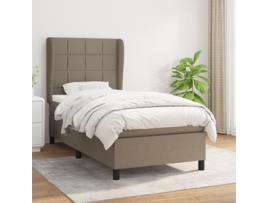 Cama Box Spring VIDAXL (Cinzento - Tecido - 193 x 93 x 128 cm)