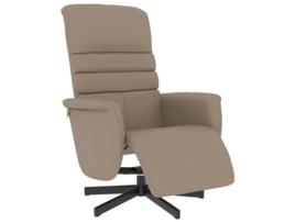 Cadeira reclinável VIDA XL com apoio de pés couro artificial cappuccino