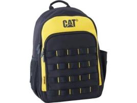 Mochila Cat Gp-65038 21L para Ferramentas Lona Poliéster 600D Leve 3 19 Bolsos Preto/Amarelo CATERPILLAR