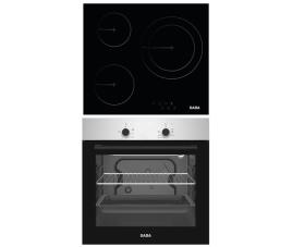 Conjunto placa vitrocerâmica + forno de convecção (estático) saba sb-bivob-2023