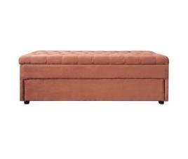 Pufe-tronco de veludo 140x50