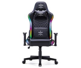 Cadeira gaming ajustável e reclinável com leds integrados para escritório e casa