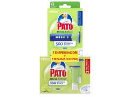 Bloco Sanitário Discos Pato Aparelho + 3 Recargas Lime 3x36ml