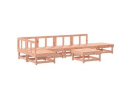 Conjunto 7 Lounge de Jardim Vida Xl Madeira de Douglas Maciça VIDAXL