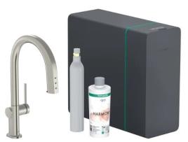 HANSGROHE Aqittura M91 Misturador de Cozinha Conjunto Inicial Sodasystem 210 Extensível Até 76Cm 1 Jacto Sbox 76806