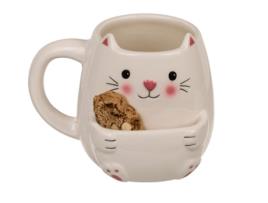 Caneca de Café Dolomita OUT OF THE BLUE com Suporte para Biscoitos Cat