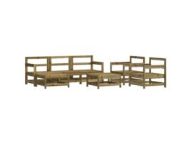 Conjunto 7 Lounge de Jardim Vida Xl Madeira de Pinho Impregnada VIDAXL