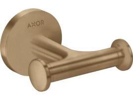 Gancho toalheiro universal AXOR de HANSGROHE, duplo, 42812, Gancho toalheiro universal AXOR de HANSGROHE, duplo, 42812, Cor: Bronze Cepilhado