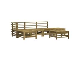 Conjunto 6 Lounge de Jardim Vida Xl Madeira de Pinho Impregnada VIDAXL