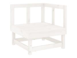 Sofá de Canto para Jardim Vida Xl Madeira de Pinho Maciça Branco VIDAXL