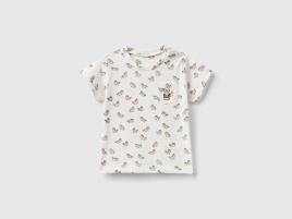 Benetton, T-shirt Com Estampa De Unicórnios, size 9-12, Branco Nata, Crianças