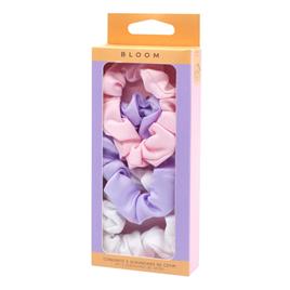 Conjunto de Elásticos Scrunchies Cetim Bloom Beauty
