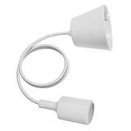 Suporte com casquilho e27 1m branco