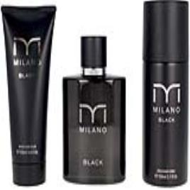 Conjunto de Perfume Homem Milano Black (3 pcs)