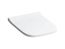 Keramag Smyle Assento WC Slim com tampa, sanduíche, antibacteriano, dobradiças QuickRelease, branco, com mecanismo de fecho suave