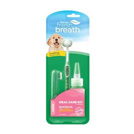Tropiclean Fresh Breath Kit Puupy Dog Toothpaste Transparente