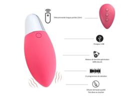 Diamant Ovo Vibratório Rosa Brinquedo Sexual Orgasmos Sem Fio Intensos Múltiplos e Discretos HUGBOX