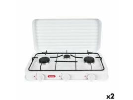 fogão a gás Algon Com tampa Branco 5400 W 55 x 7 x 32 cm (2 Unidades)
