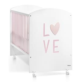 Cama Trama Série Love Branco Mate/Soft Pink