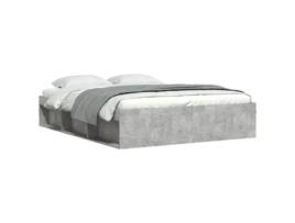Estrutura de cama VIDA XL cinza cimento