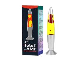 I-Total - Lâmpada de Lava Led Vermelha com Base Prata