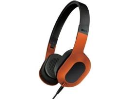 Auscultadores com Fio KEF M400 (On Ear - Microfone - Noise Cancelling - Laranja)