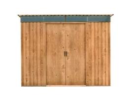 Caseta Jardín DURAMAX Top Shed Pentroof 8x6 Metal Imitación Madera