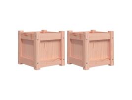 Conjunto 2 Vasos/Floreiras de Jardim Vida Xl Madeira de Douglas Maciça VIDAXL