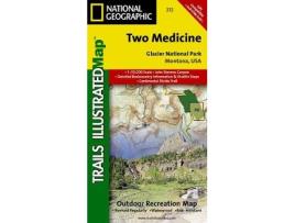 Livro two medicine, glacier national park de national geographic maps (inglês)