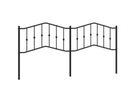 Cabeceira de cama VIDA XL metal preto