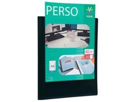 Portefolio Personalizavel VIQUEL A4 20 Bolsas Preto 042705