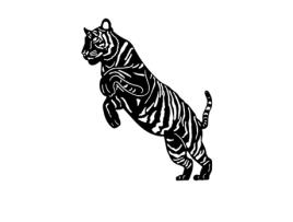 Decoração Metálica Tigre 1 In Metal Preto 60X1,5X75 Cm EPIKASA