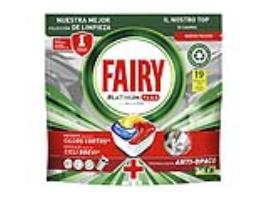 Detergente Loiça Máquina Fairy Platinum Plus Limao 19 Pastilhas