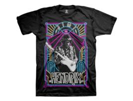 T-Shirt ROCK OFF Jimi Hendrix - Electric Ladyland Neon Preto (Tamanho: M)