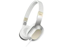 Auscultadores com Fio KEF M400 (On Ear - Microfone - Noise Cancelling - Branco)