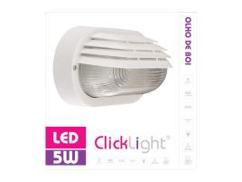 Olho De Boi Led Clicklight Oval Pala 5w E27 Bran