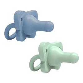 Pack Chuchas de Silicone +0M Azul e Verde Dr. Brown's