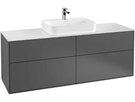 Villeroy Und Boch Finion Móvel de apoio G44200,1600X603X501Mm Mit Led- Beleuchtung Abdeckplatte Black Matt